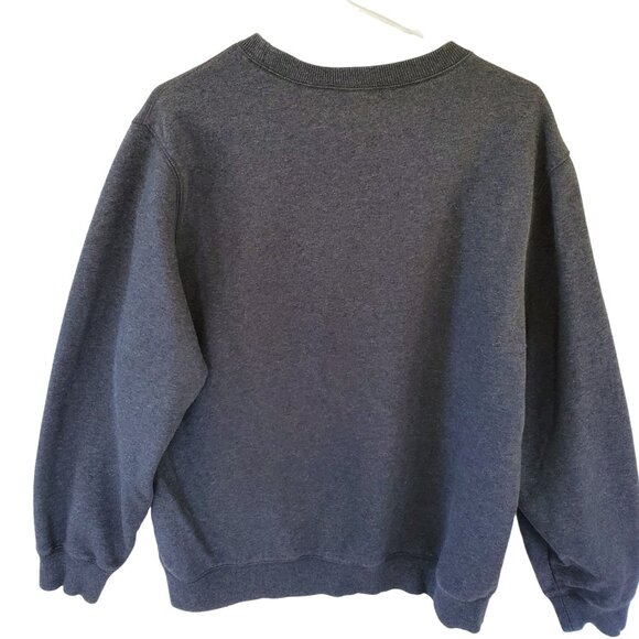 Border View Lodge Sweatshirt Large Grey Embroidered Walleye Fish Destination - Picture 2 of 9